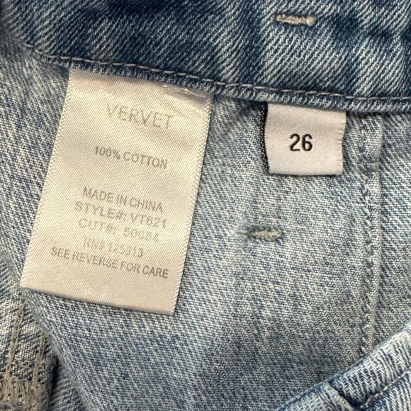 Vervet High Rise Light Wash Distressed Straight Cotton Jeans Women’s 26 - Picture 4 of 6